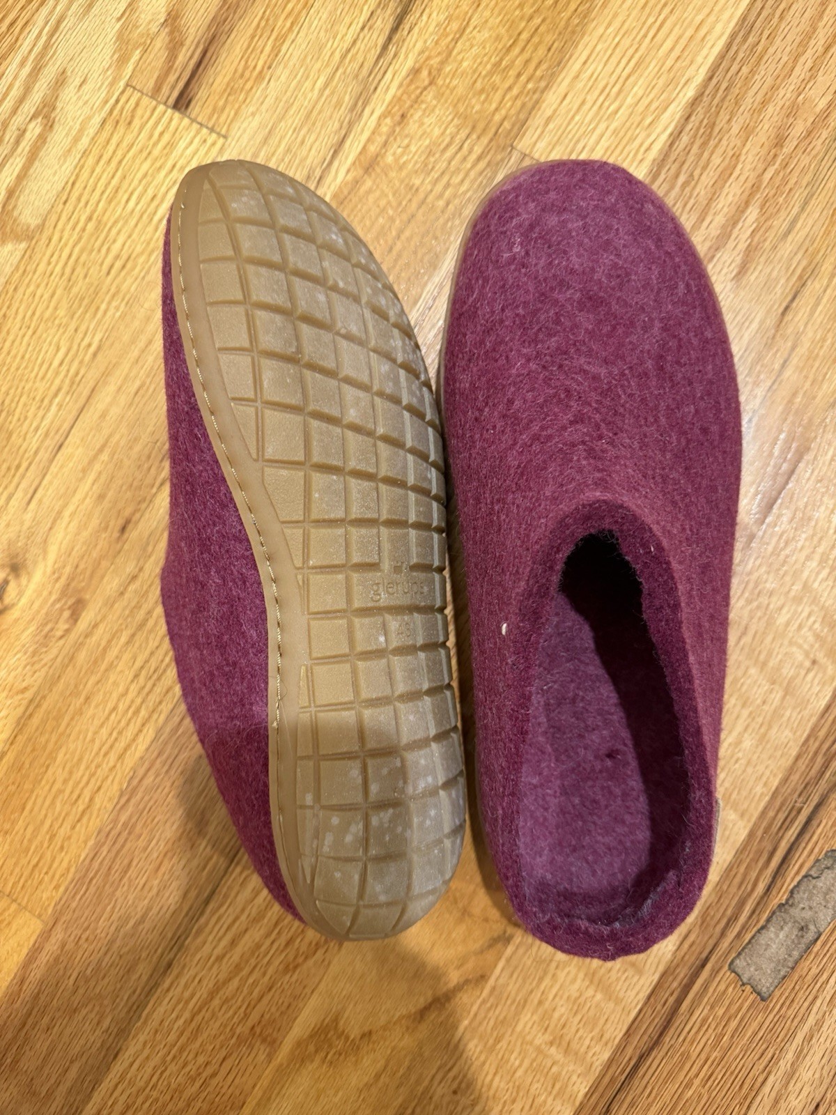 SAOLA glerups SLIP ON CON SUOLA IN GOMMA NATURALE MIELE MIRTILLO 43 W12 M10