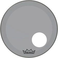 Remo Powerstroke P3 Colortone Smoke Resonant Bass Drum Head 5" Offset Hole 20"