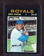 1971 Topps Baseball #546 John Matias, Kansas City Royals, 5th Series, EX!