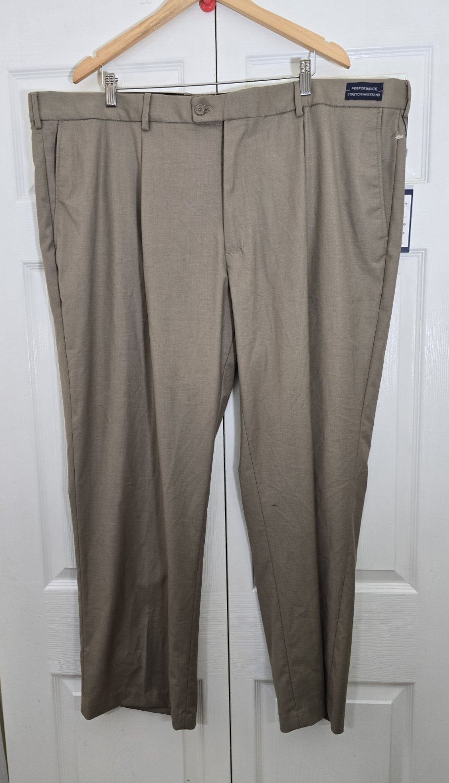 Kilburne Finch wrinkle-free tan mens dress pants 48x28 5 new slim fit