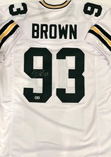 Packers SB XXXI Champ GILBERT BROWN Signed Custom Replica White Jersey AUTO BAS