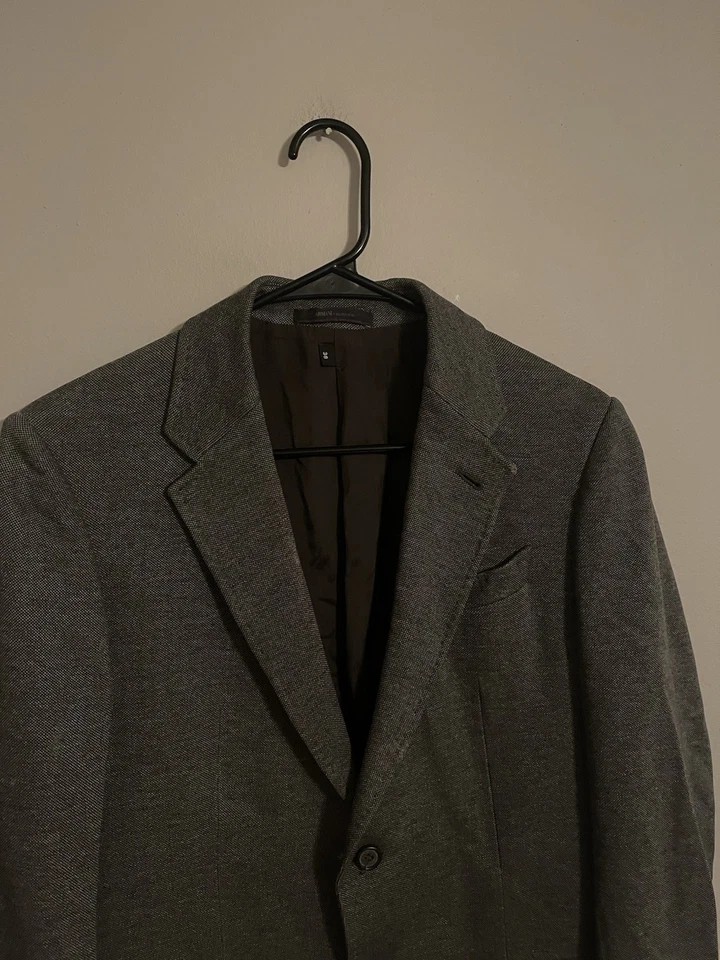 Armani Collezioni Viscose Wool Gray Blazer Suit Jacket Sport Coat - Men's 38R - Image 2 of 4