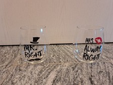 Hochzeitsgläser Mr. Right & Mrs Always Right
