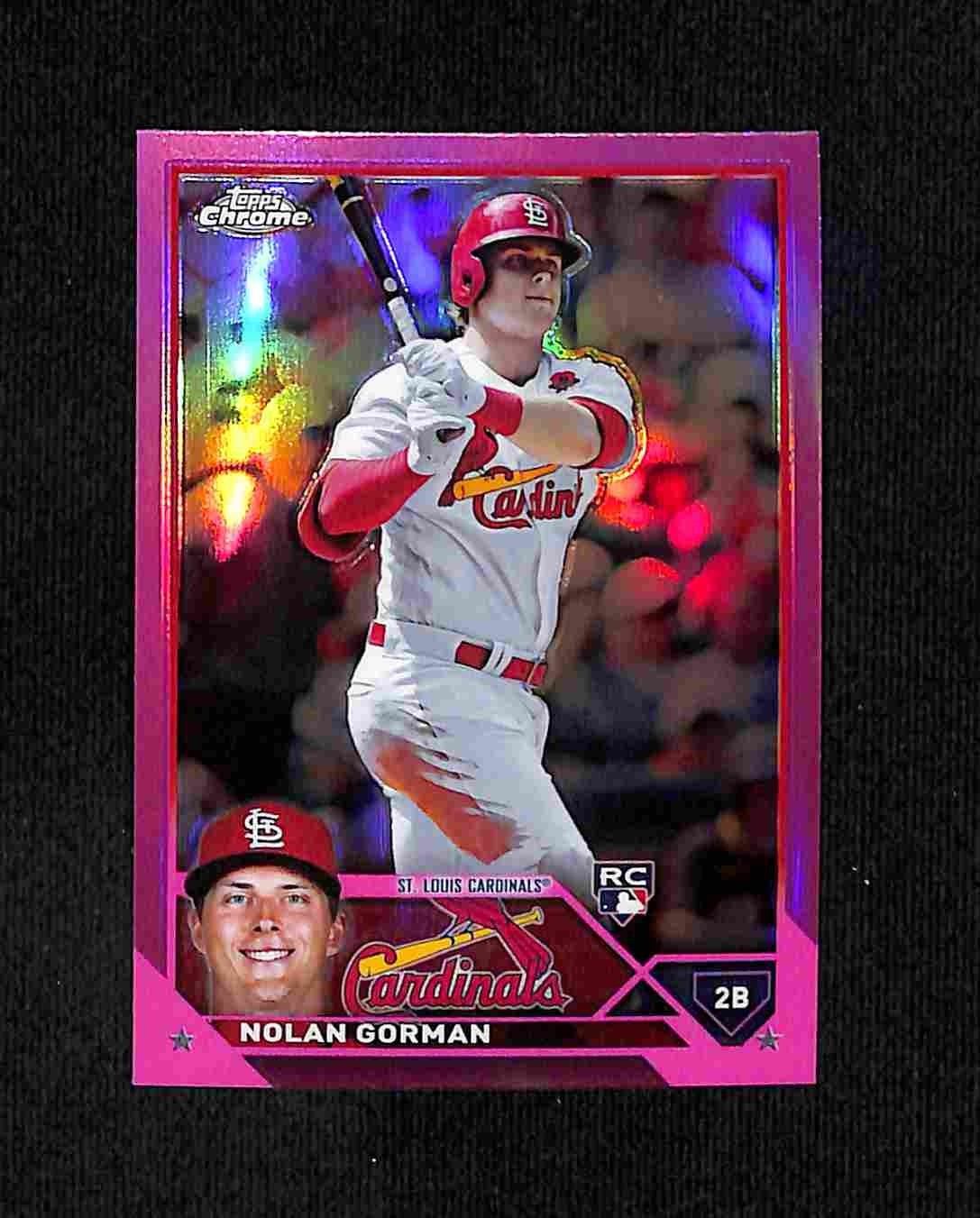 2023 Topps Chrome - Nolan Gorman #192 Pink Refractor (RC)
