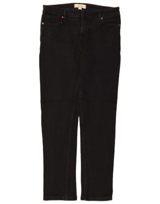 WHITE STUFF Womens Straight Jeans UK 14 Large W32 L30 Black Cotton EA46