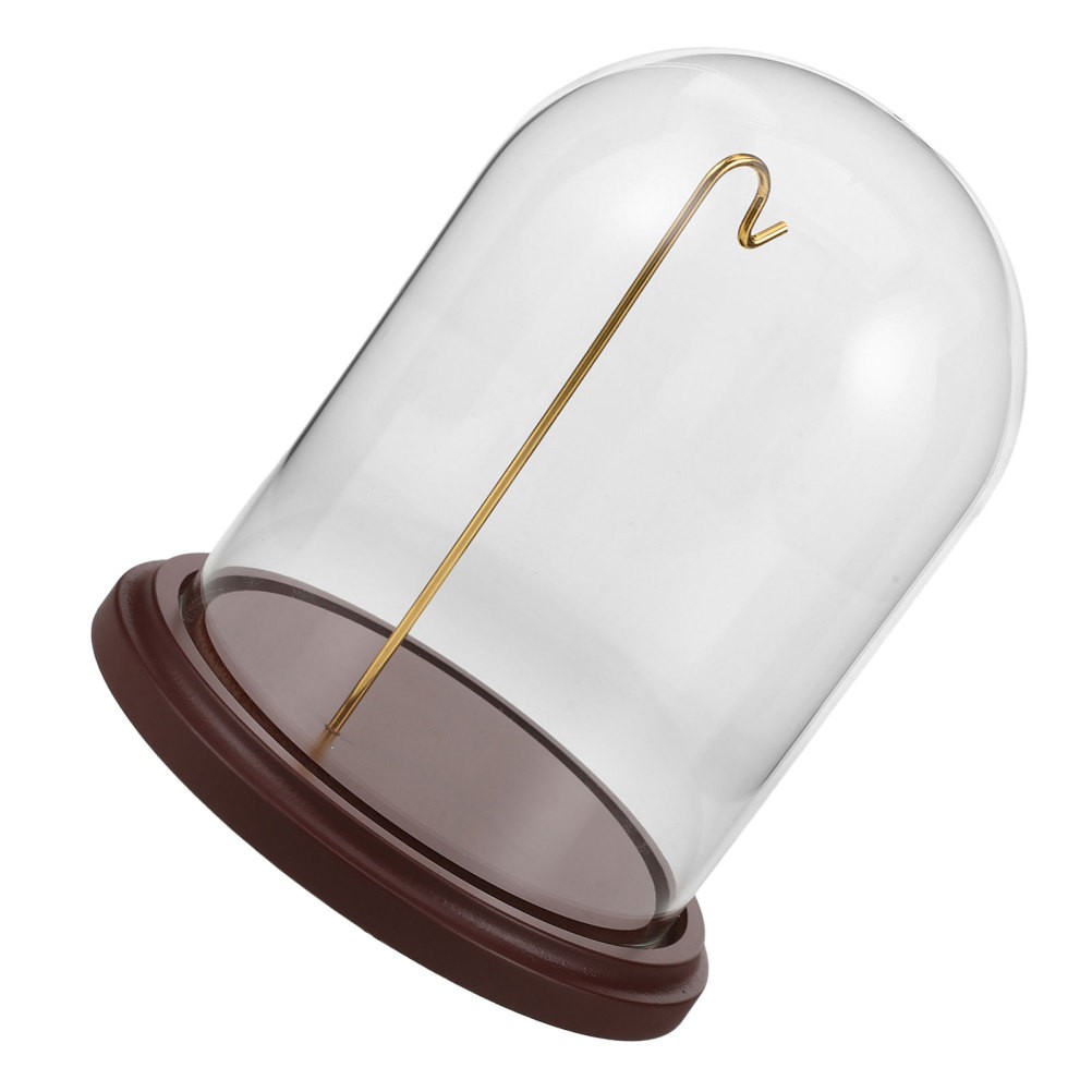 Transparent Pocket Watch Display Dome with Narrow Base Stand, Decorative