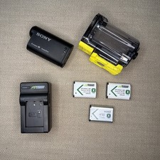 Sony HDR-AS15 Action Cam Bundle Waterproof Case Wasabi Charger 3 Batteries