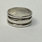925 Sterling Silver SLIGHTLY DOMED 9.4mm Band Wide Ring SIZE 7.5 — photo 4