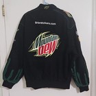 JH Design Brian Vickers Mountain Dew NASCAR Racing Jacket Black/Green/Red L — photo 9