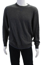 Raffi Men's Round Neck Long Sleeves Pullover Sweater Gray Sizes M