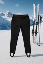 Obermeyer VTG Ladies 4S Wool Blend Stretch Ski Stirrup Pants Black Made in Japan