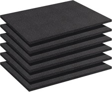 6 Pcs Pick and Pluck Foam 16" L x 12" W Packing Apart Inserts black
