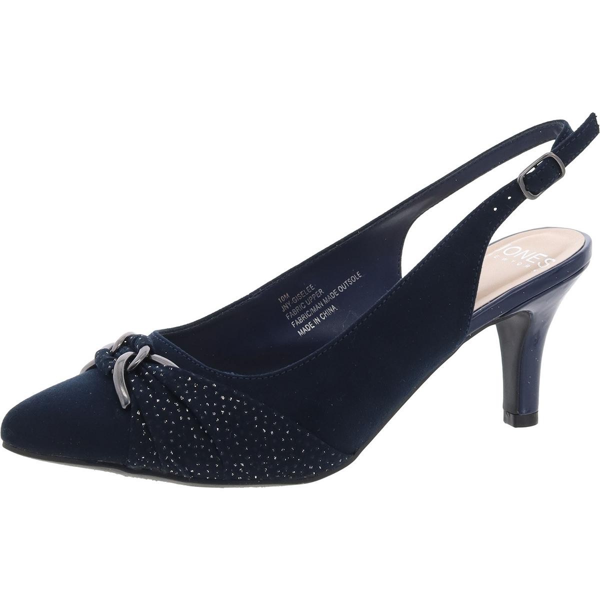 Женские туфли-лодочки Jones New York Giselee темно-синего цвета с металлическим отливом 8 Medium B M BHFO 6952 4890₽