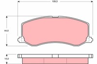 Bremsbelagsatz FÜR Suzuki Swift II SchrÄGheck (Ea, Ma) - TRW GDB3237
