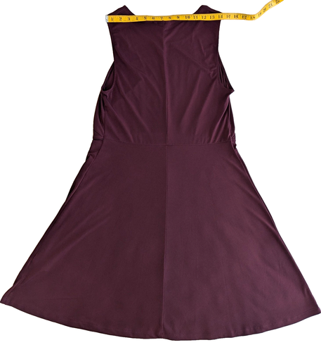 Apt 9 Womens OX Sleeveless Knit Cocktail Dress Burgundy Black Rhinestones Party - Picture 12 of 17