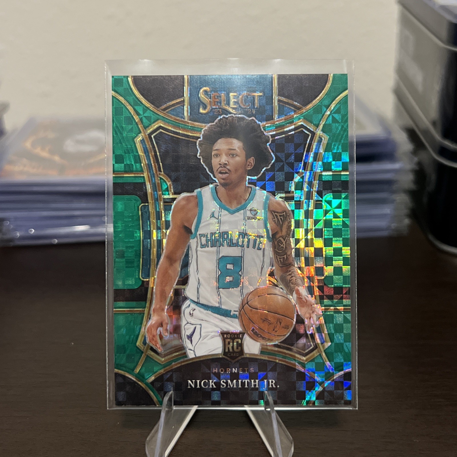 Nick Smith Jr. 2023-24 Panini Select Green Prizm H32 Rookie #310 1/5 SSP