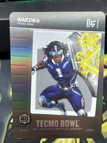 2026 Bo Jackson Battle Arena Tecmo Bowl Warden Blow on It Steel Battlefoil BO625