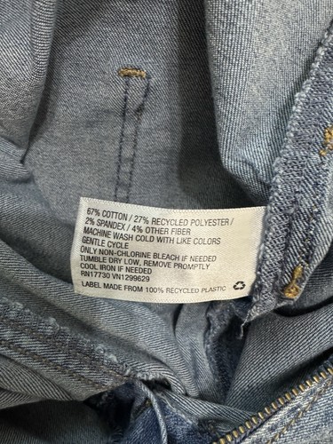 Shabby Chic Ava & Viv Denim Jumper Plus Sz. 20W Stretchy Comfy Big Pockets - Picture 3 of 4