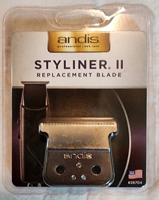 New Carbon Steel T- Blade #26704 Replacement For Andis STYLINER II SLII & SL3