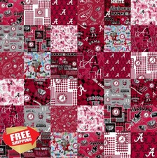 The University of Alabama Crimson Tide Fabric Officially Licensed The Unive...