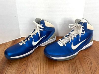 SIZE 22 NIKE Air Max Hyped TB High Top Basketball Shoes 2010 Blue/White/Silver
