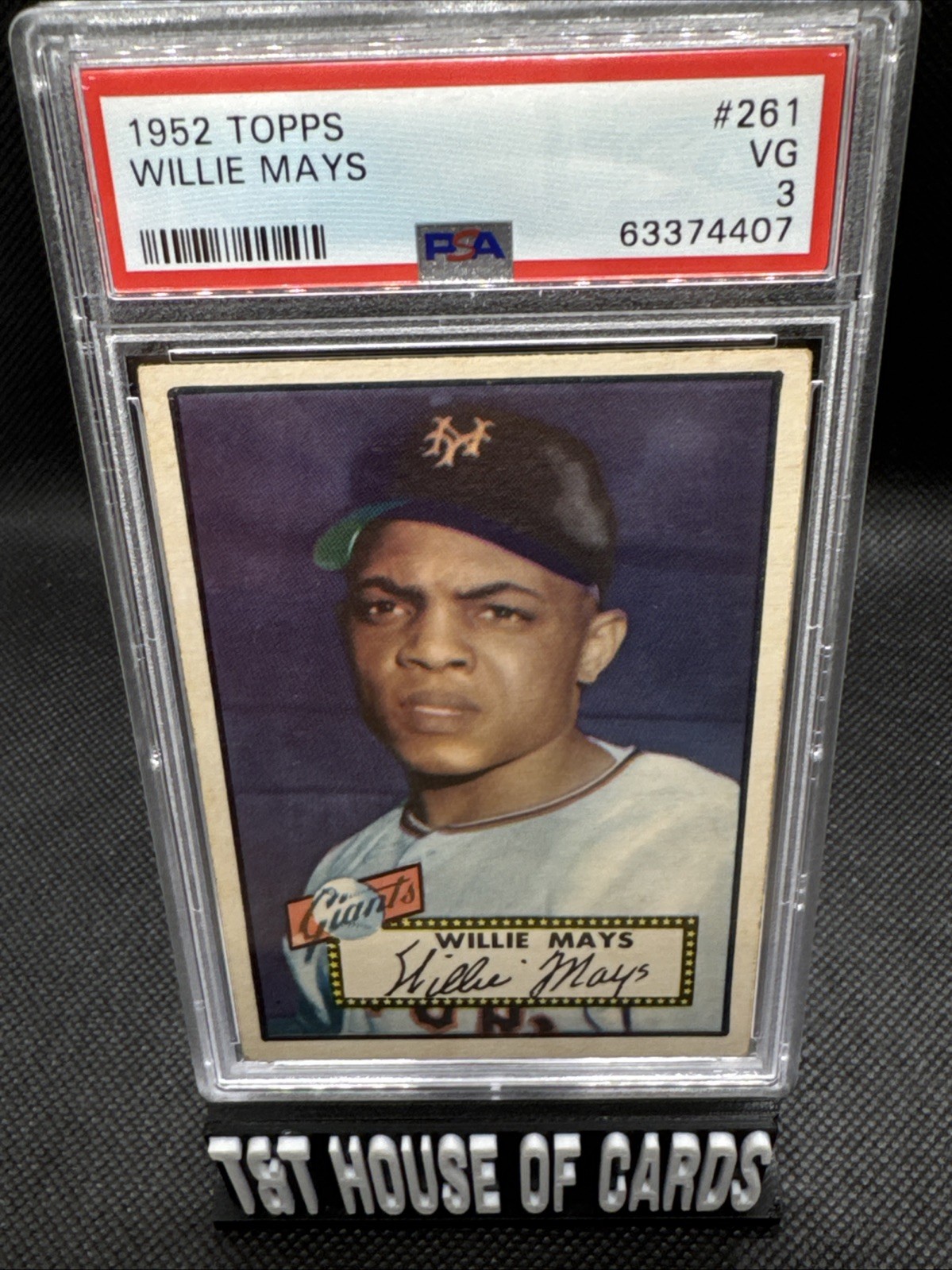 1952 Topps Willie Mays #261 Giants PSA 3 Great Eye Appeal