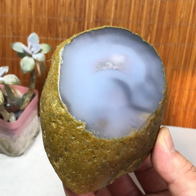 #ad #ad 627g Natural Enhydro Mobile water bladder agate chalcedony moving Specimen A2498 $87.50