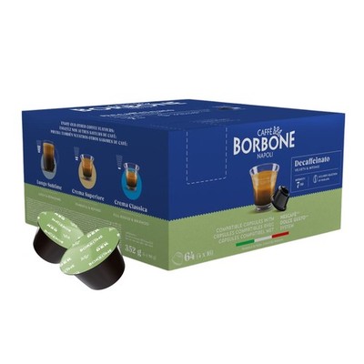 Caffè Borbone Dekoffiniert 64 Kapseln Kompatibel Nescafè * Dolce Gusto *