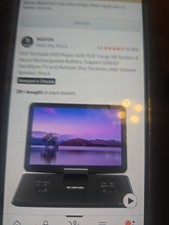 17.5" Portable DVD Player with 15.6" Large HD Screen, 6 Hours Black