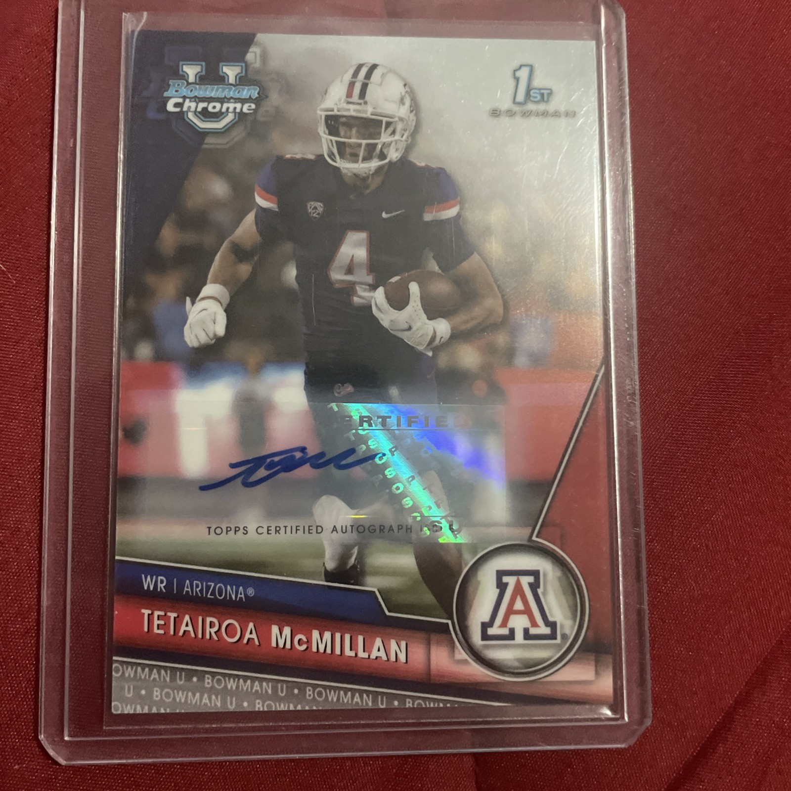 Tetairoa McMillan 2023 Bowman Chrome University #68 1st Bowman Auto Panthers