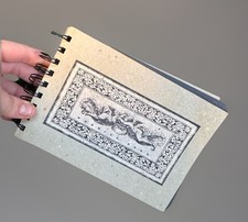 Vintage Wedding Guest Book Angels Cover Black Pages Spiral World of Journals