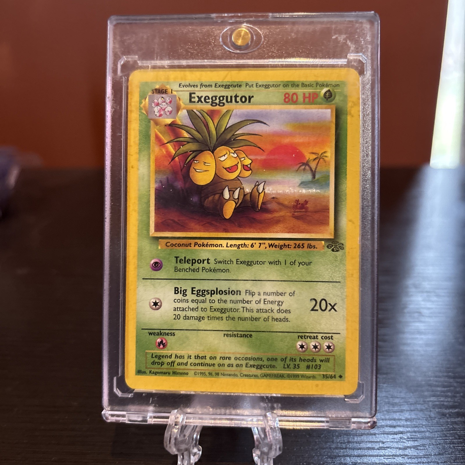 Pokemon Card Jungle 1st Edition Exeggutor 35/64 Near Mint