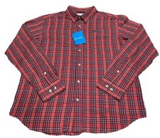 NWT COLUMBIA Men's Vapor Ridge III Shirt Med Brown Plaid Long Sleeve Button Down