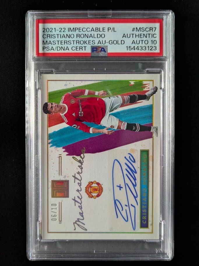 2021-22 Panini Impeccable CRISTIANO RONALDO 6/10 Auto #MS-CR7 PSA Auth AUTO 10