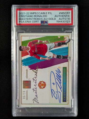 2021-22 Panini Impeccable CRISTIANO RONALDO 6/10 Auto #MS-CR7 PSA Auth AUTO 10
