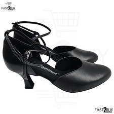 Diamant Damen Tanzschuhe Latein Schwarz Leder Absatz 6,5cm EU 40