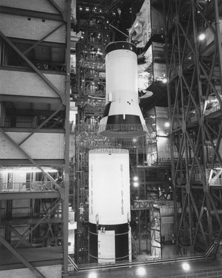 APOLLO 11 SATURN V IN VAB DURING STACKING 8X10 PHOTO