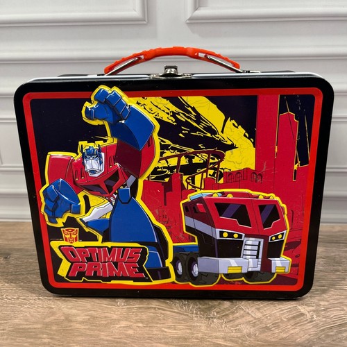 Hasbro Transformers Optimus Prime Black Animated Tin Lunch Box 2008