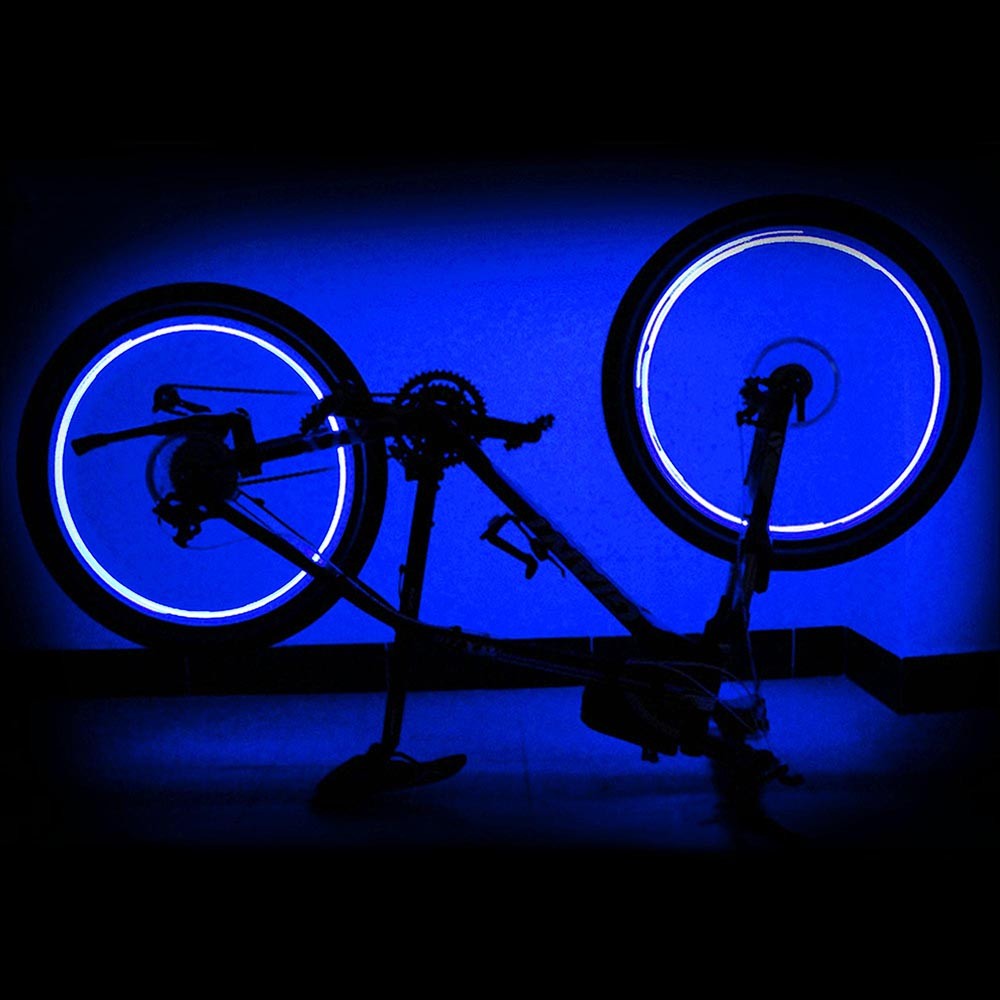 Xcceries Bright LED Bike Wheel Light Bicycle Wheel Spoke Light String Blue