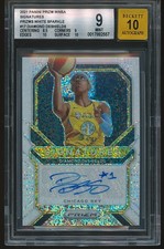 Diamond DeShields 2021 Panini Prizm WNBA White Sparkle Signatures Auto 1/1 BGS 9