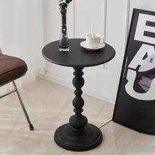 Pstal Metal Round Side Table, Sofa Table, Small TV Tray Table for The