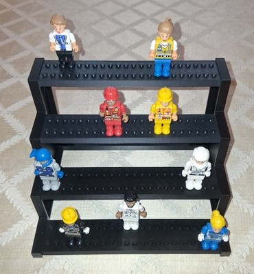 4 Tier Minifigures Brick Figures Display Stand. Holds 50 plus Minifigures.