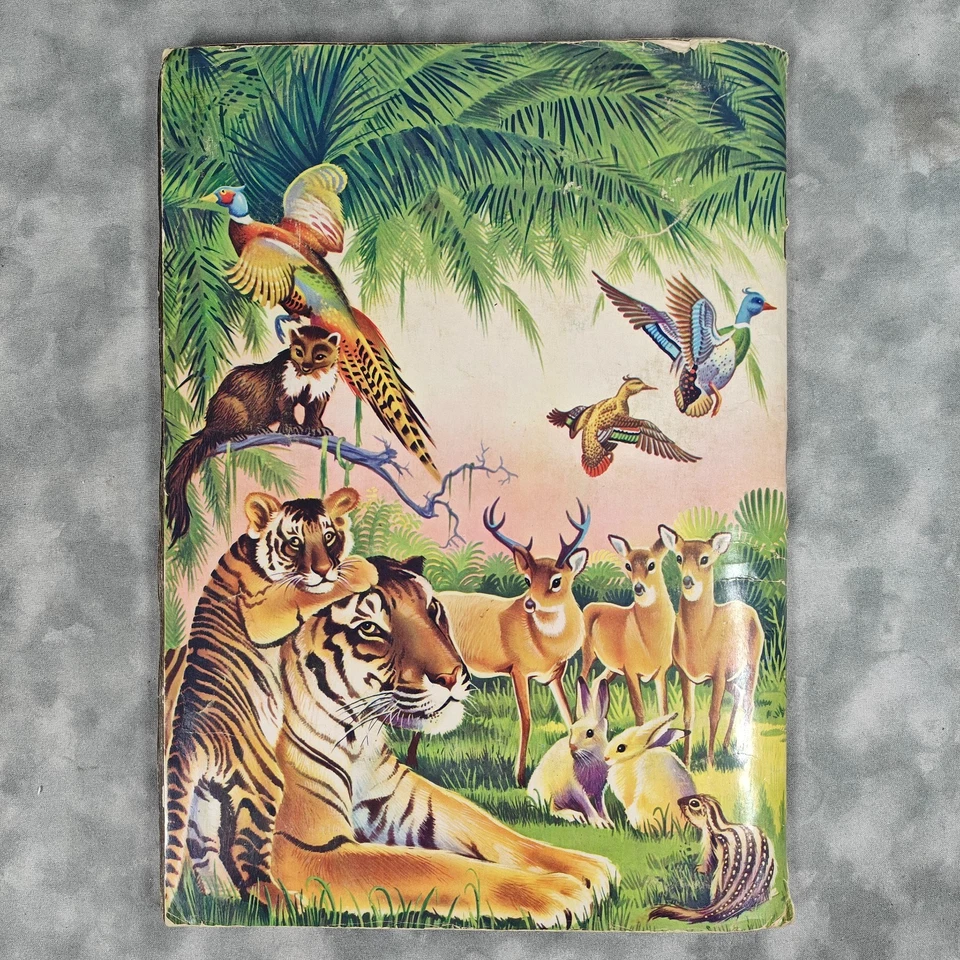Wonders of the Animal Kingdom Vtg Stamp Album c1950s Illustrated COMPLETE - Image 2 of 4