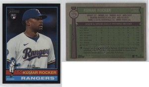 2025 Topps Heritage Chrome Black Border /76 Kumar Rocker #179 Rookie RC