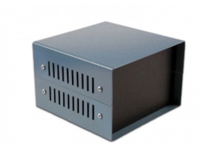 1458D5   1 x BOX STEEL BLACK 8 L X 8 W X 5 H