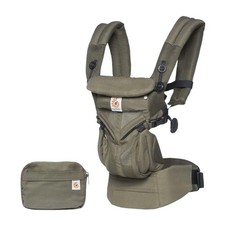 Ergobaby Omni 360 Cool Air Mesh Baby Carrier Khaki Green With Pouch 7-45lbs