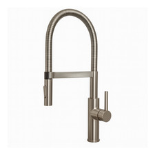 Jeroni Chef Plus Brushed Nickel Kitchen Mixer Tap Pull Out Spray UK