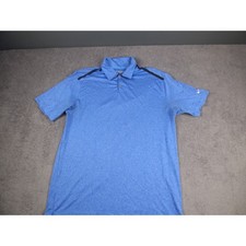Nike Golf Tour Performance Dri-FIT Polo Shirt Mens Large Blue Heathered