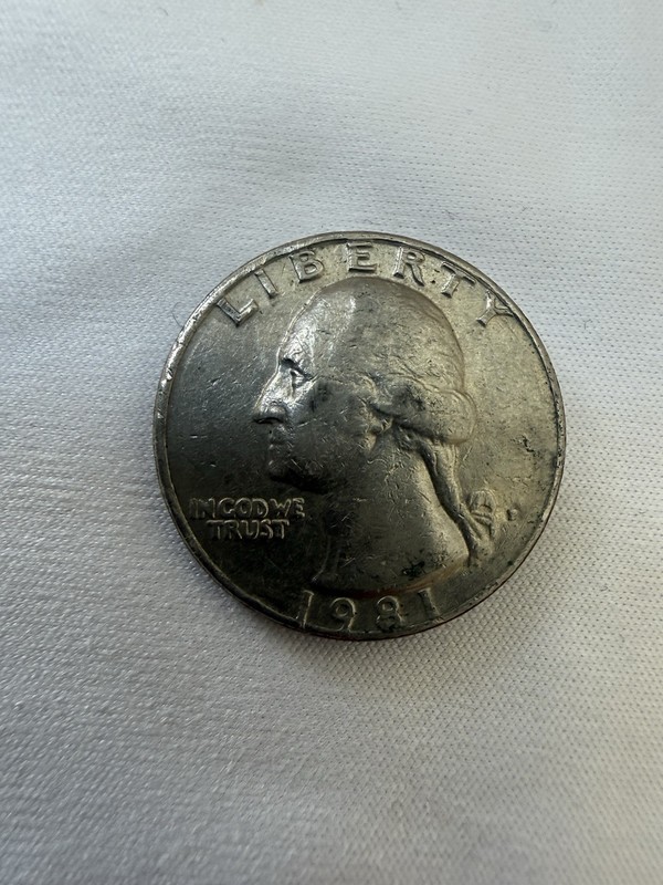1981 p quarter, P Filled, Rim Error, Liberty On Rim, and United States