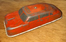 Red Tin Fire Chief Sedan Car 1940s Department Small Argo 4 in